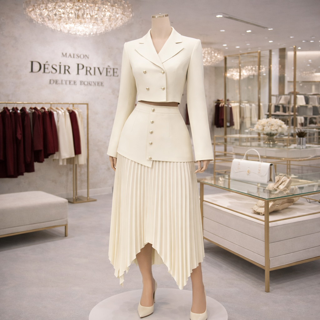 Traje Plissé Élégance